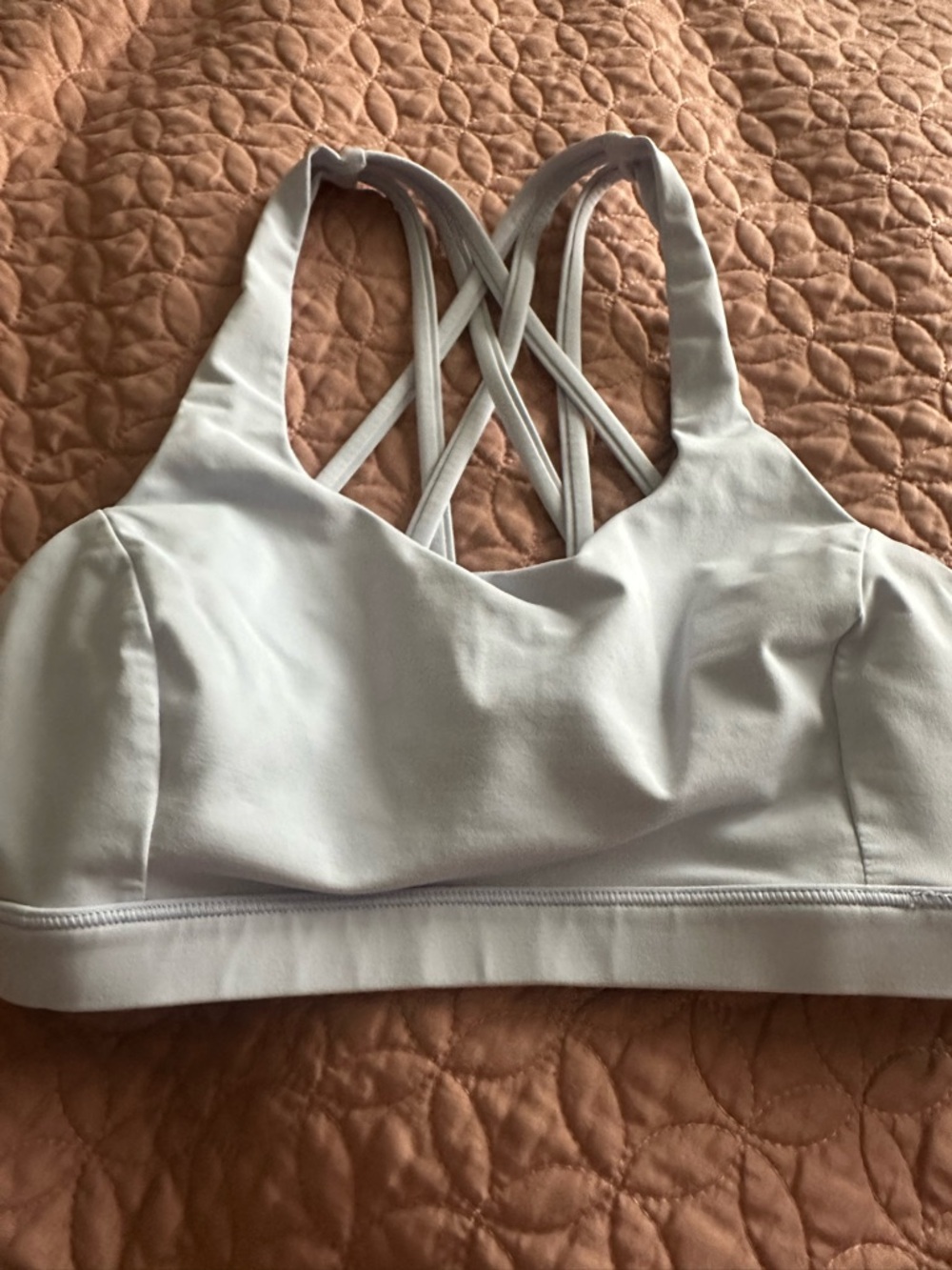 lululemon athletica White Strappy Crossback Sports Bra